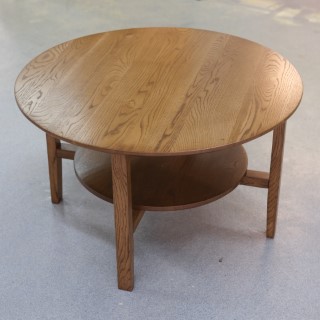 Soffbord av brunbetsad ek